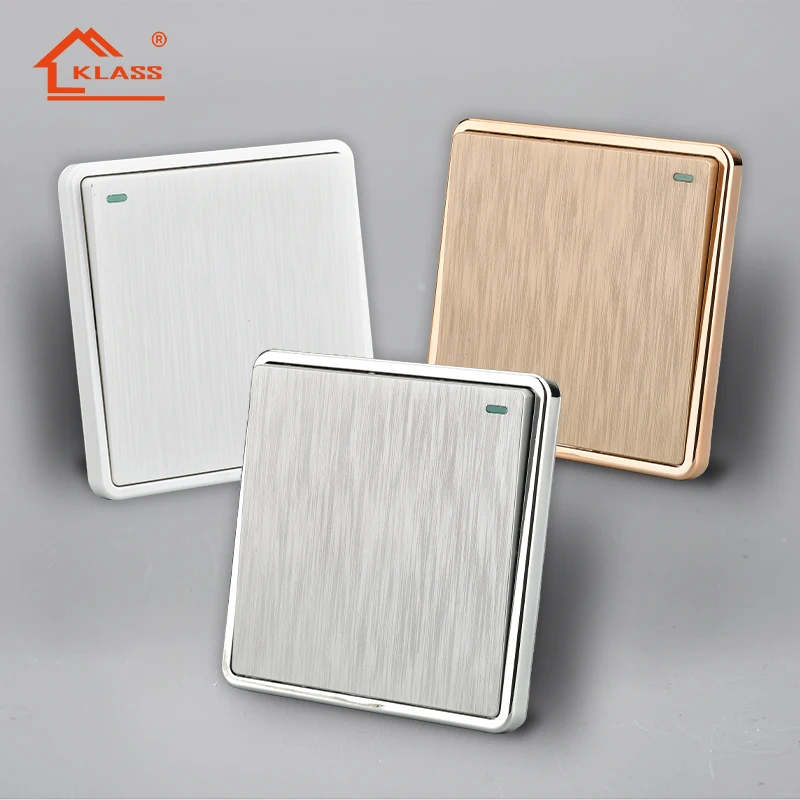 KLASS KS9 Series Luxury  Modern Wall Switch Push Button Electric Lighting Pc Wall Switches