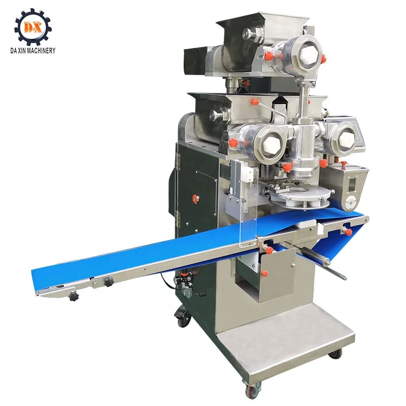 Automatic Double Fillings Encrusting Machine Colorful Fillings Mochi Ice Cream Machine Maker