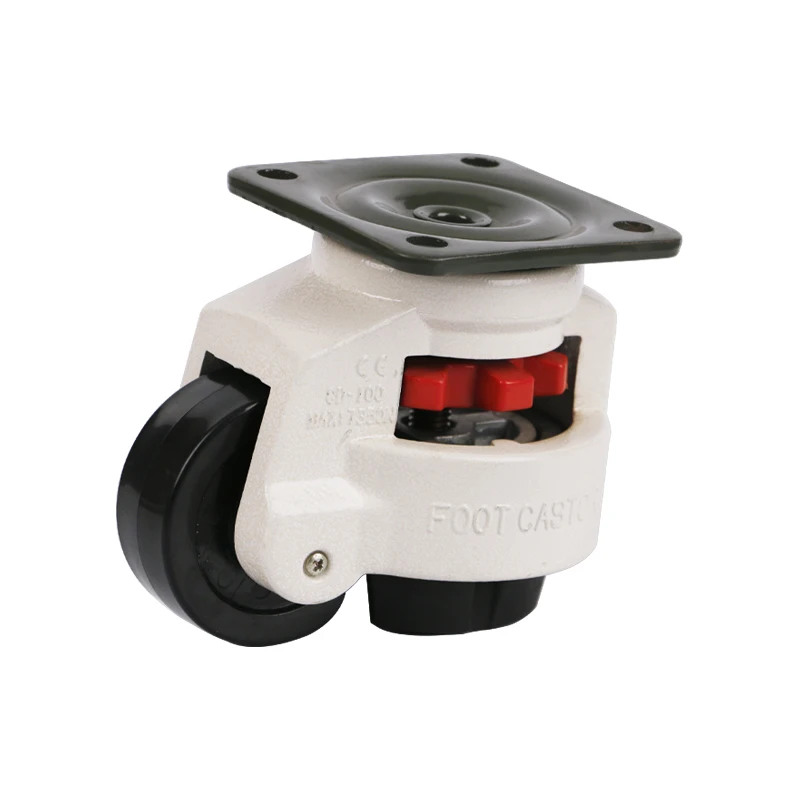 Leveling Caster 112 lbs 3300 Lbs Heavy Foot Master adjustable nylon castor aluminum wheel durable PA foot caster
