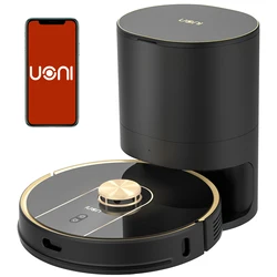 Free shipping Uoni Cleaning robot automatic dust removal robot vacuum cleaner V980 Plus with self empty dustbin LDS navigation