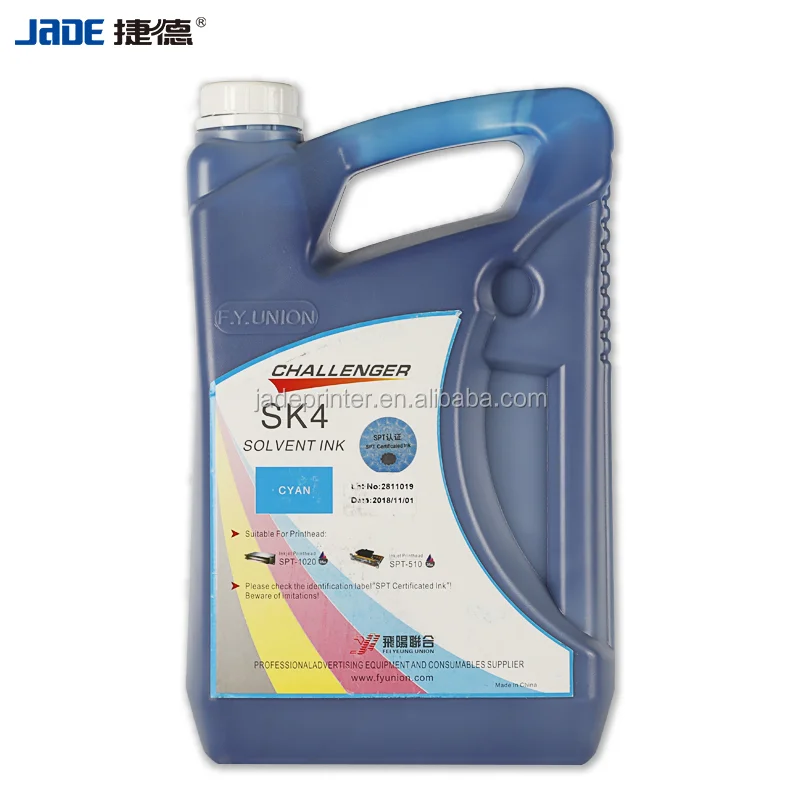 100% original challenger manufacturer sk4 solvent ink for pvc flex banner printer
