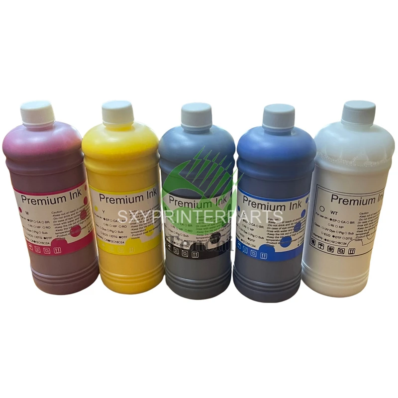 1000ML CMKY White UV DTF Ink for Epson L800 L805 L1800 TX800 XP600 R1390 1400 4800 4880 7800 7880 XP300 R290 R330 Prniter
