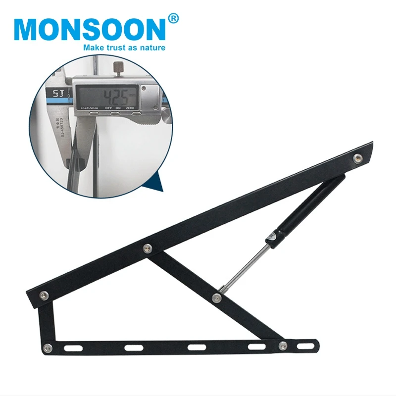 Strong and Safety soft close gas strut lift up storage bed mechanism sofa bed pull out hinges Hydraulic Bed Lift for bedroom