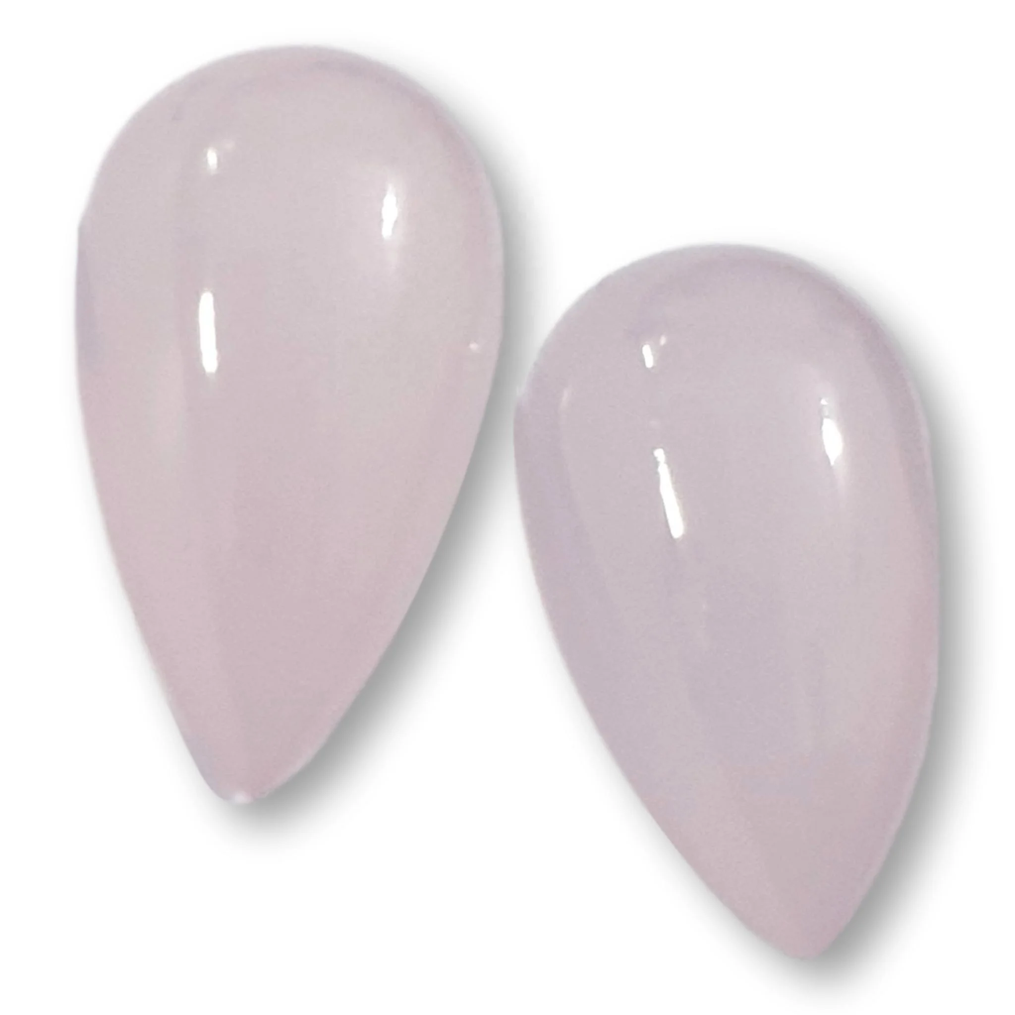 Гладкий полированный каплевидный розовый кварц драгоценный камень