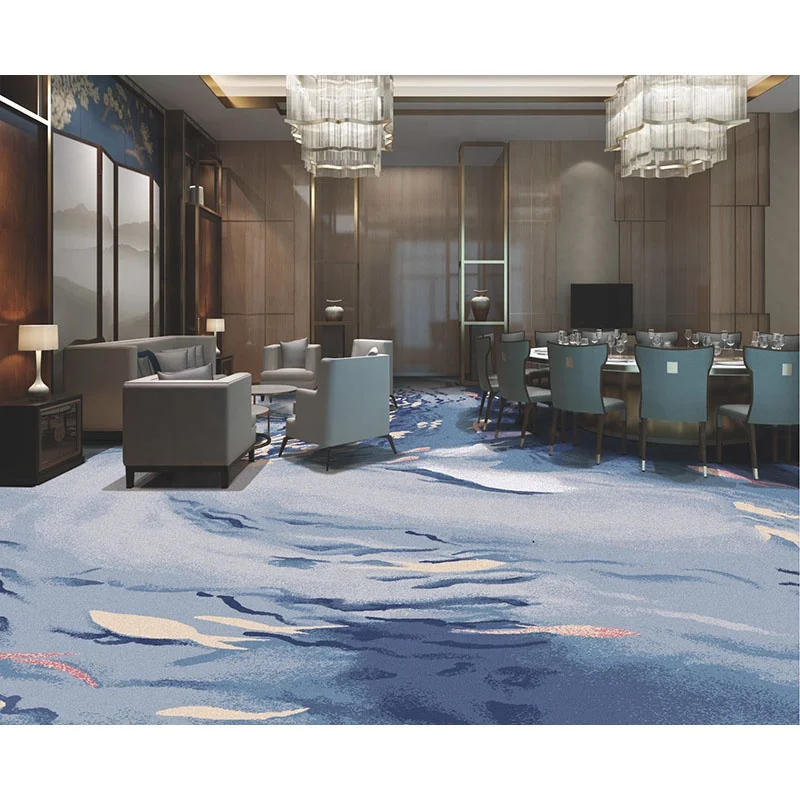 Haima Carpet Modern Design Luxury 5 Star Hotel Lobby Wall to Wall Carpet High Definition Chromojet Print Carpet
