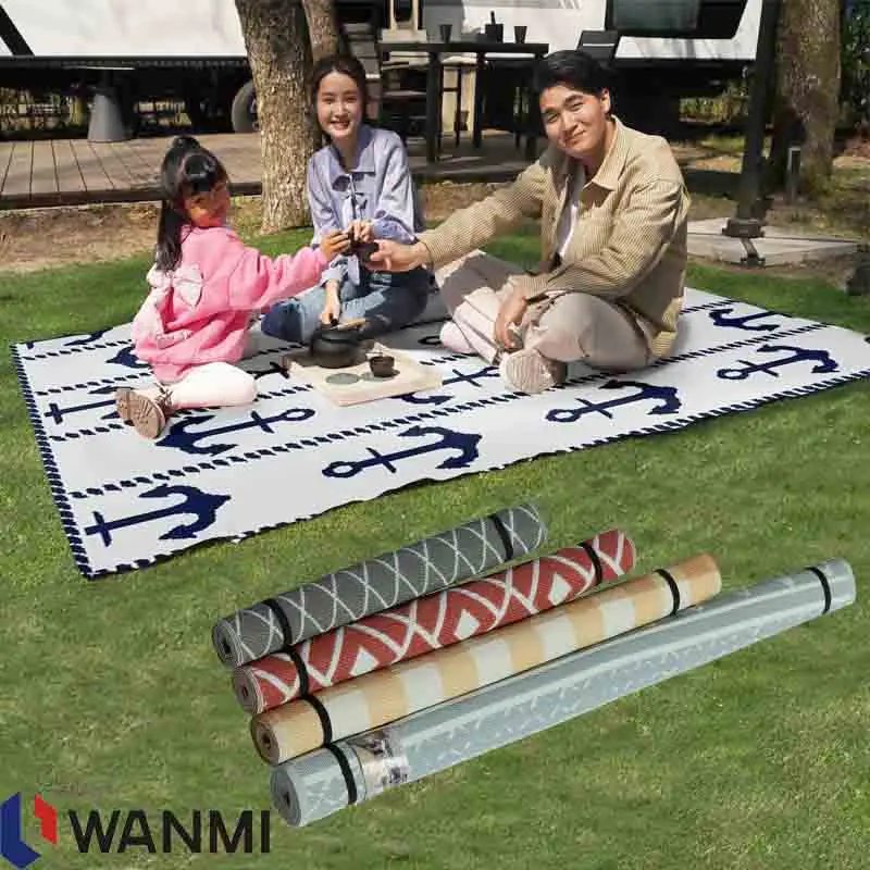 Easy Clean UV Protection Waterproof PP Polypropylene Plastic Outdoor Travellers Picnic Rugs