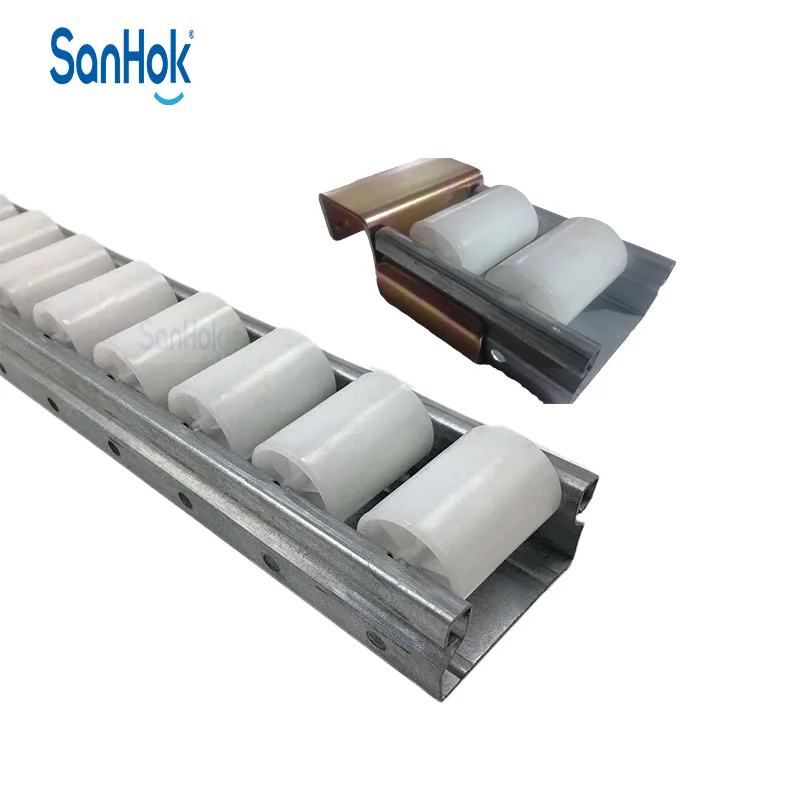 Wholesale  aluminum alloy sheet metal stainless steel metal smooth strip sliding rail roller heavy guard rail pulley roller bar