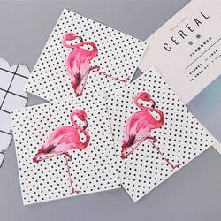 Wholesale Virgin Wood Pulp flamingo Animal Picture Embossed Disposable Table Napkin Paper