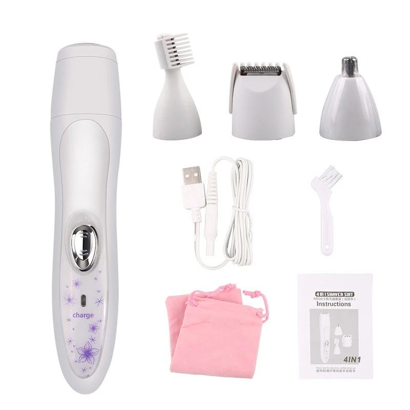 Professional Beard Trimmer for Men Cordless Electric Hair Clippers Cutting Grooming Kit 4 in 1 Multi-functional Shaving Machines