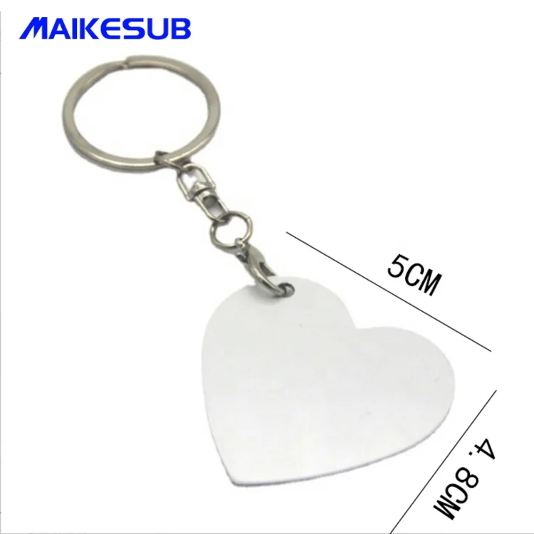 Valentine day gifts sublimation heart shape keychain for love