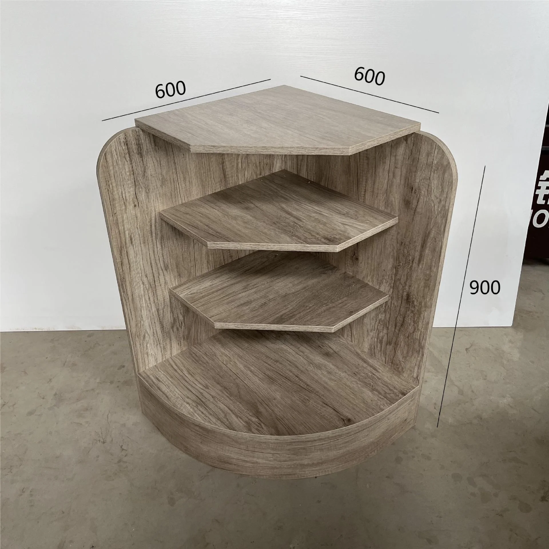 Wooden combination cabinet commercial cash register manufacturer supply supermarket corner shelves display racks cash register