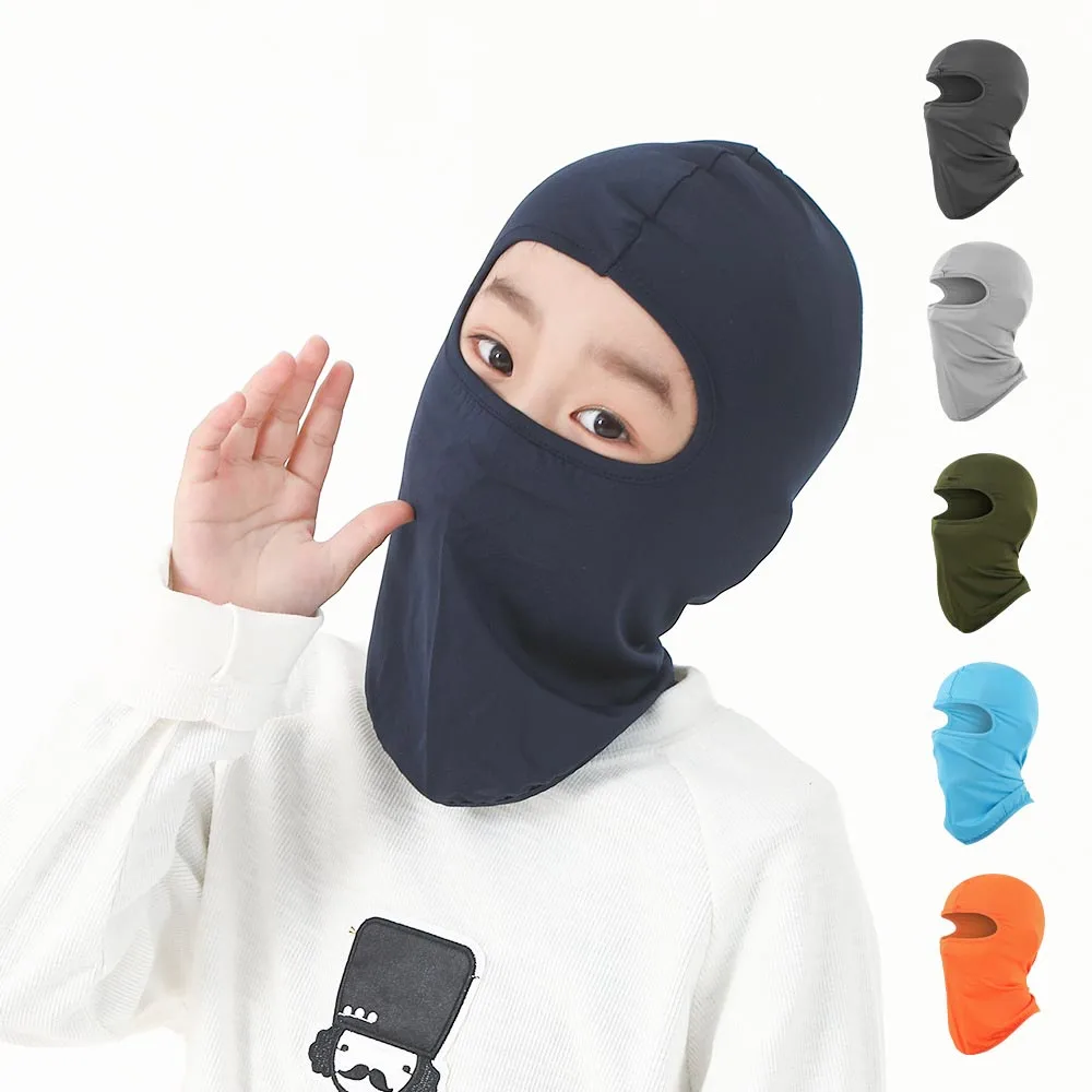 Kids Balaclavas riding Neck Warmer Face Mask Sunscreen knit Full Face Cover Children Ski Mask 1 Hole Balaclava
