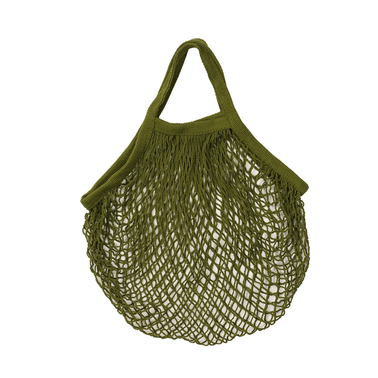Eco reusable Organic Cotton Mesh String Carry Shopper  grocery shopping Bag