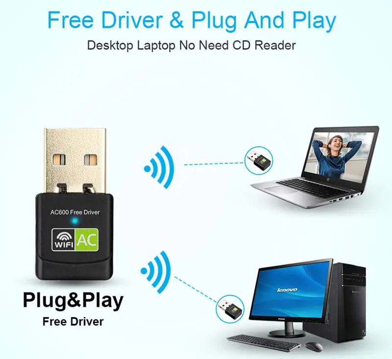  Usb Wi-Fi адаптер 802.11n/g/a/ac 600 Мбит/с 2 4/5
