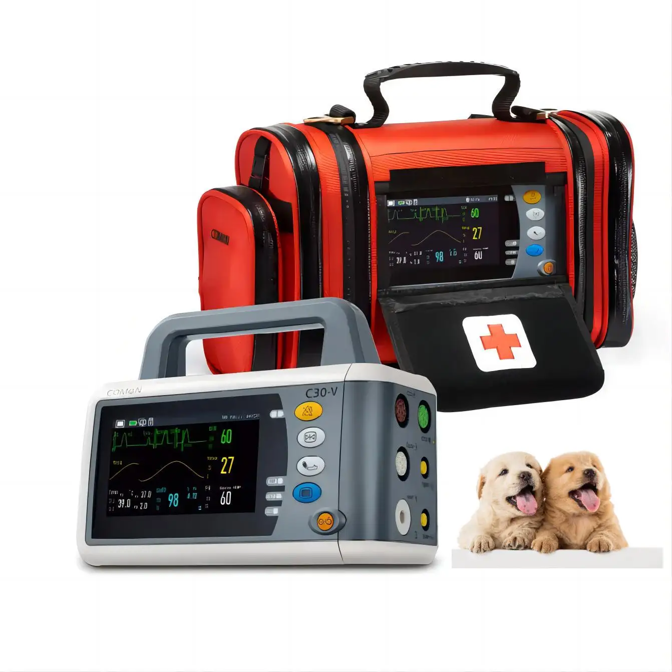 Comen Veterinary Equipment multi-parameter Transportation Veterinary  Monitor C30-V Handheld Vital Signs Monitor
