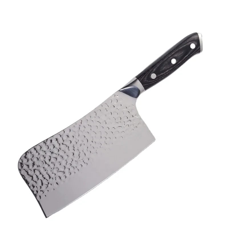 Timhome Butcher Knife Cleaver Razor Sharp German Steel Knives Pakka Wood Handle