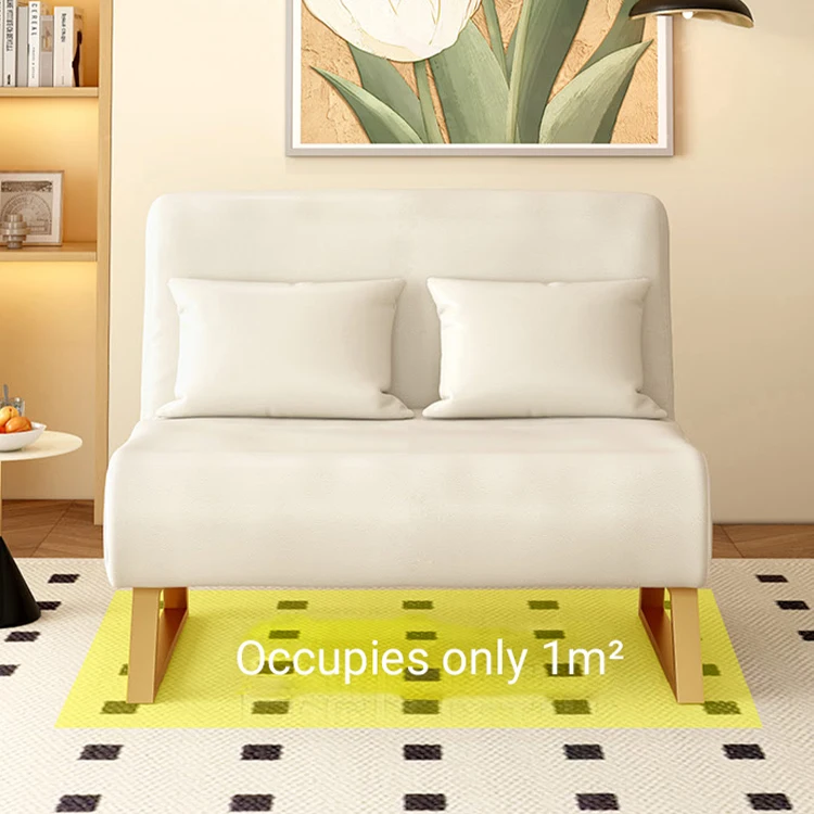 New Minimalist Italian Nordic Large king Queen Size 2 in 1 Sofa and Bed Foldable Metal Pull Out 2 Seater 3 Seater Sofa Bed Set