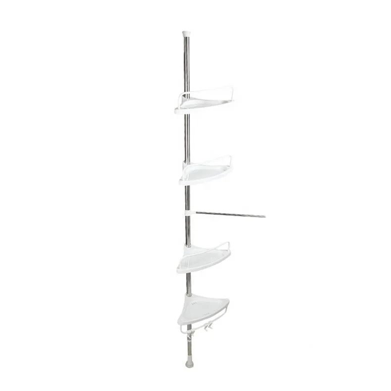 
Wholesale Manufacturer High Quality Stainless Steel Four Tiers Telescopic Shower Shelf 