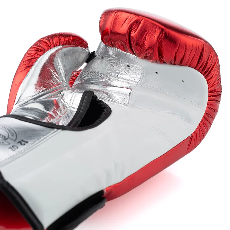 Wholesale of microfiber boxing gloves, professional competition latex inner liner, shiny leather gloves