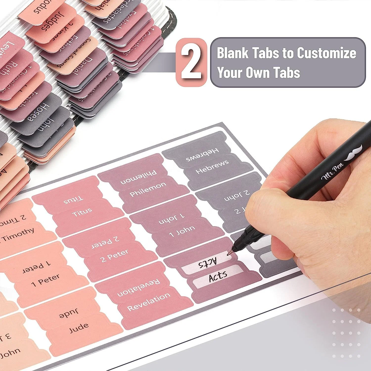 Bible Index Tabs Self Adhesive 75pcs per set Ready To Ship Paper Bible Sticker Tabs For Remark