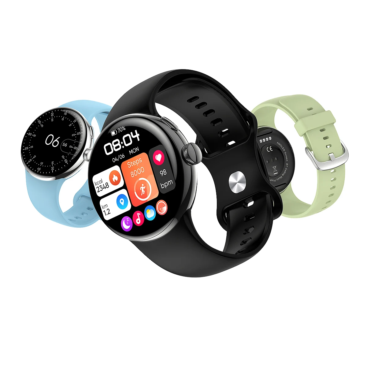 New Wearable Devices LA24 Smart Watch Fitness Tracker Smart Wristbands Bt Calling Smart Watches With Oled Display