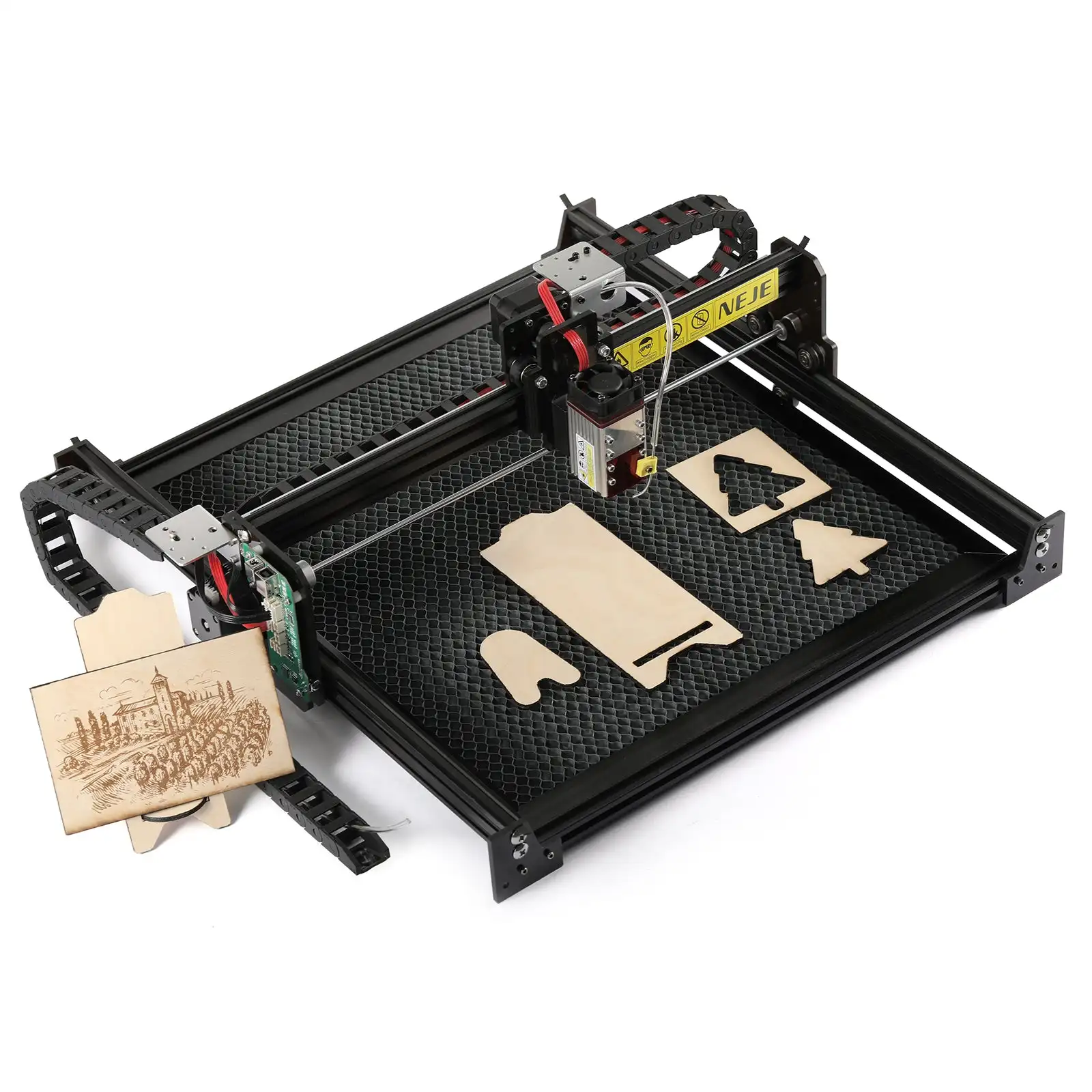 Stock NEJE PRO A40640 High Speed Wood Cutting Machine Mark Printer Smart Metal Jewelry Engraving Machine with Honeycomb panel