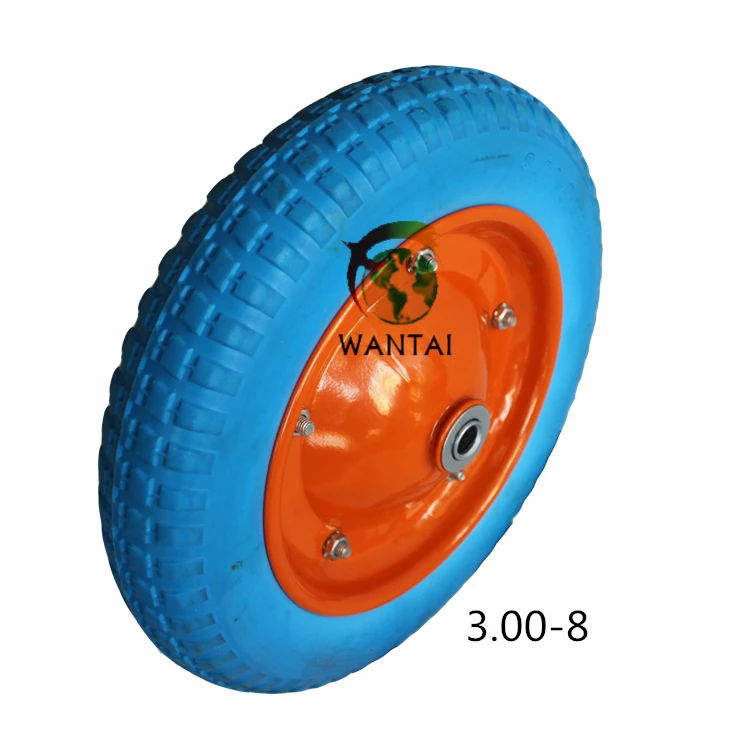construction tools motorized wheelbarrow pu foam wheel 4.00-8