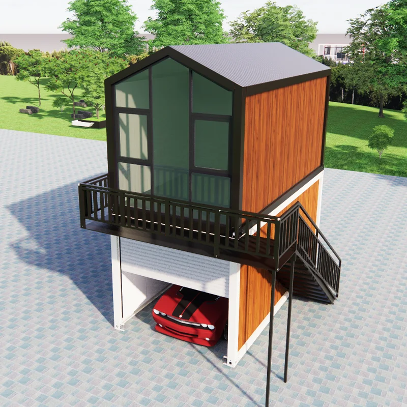 Nordic-Style 40ft Industrial Portable Mobile Garage Steel Frame Modular Prefabricated Living Unit 20ft Container House Easy