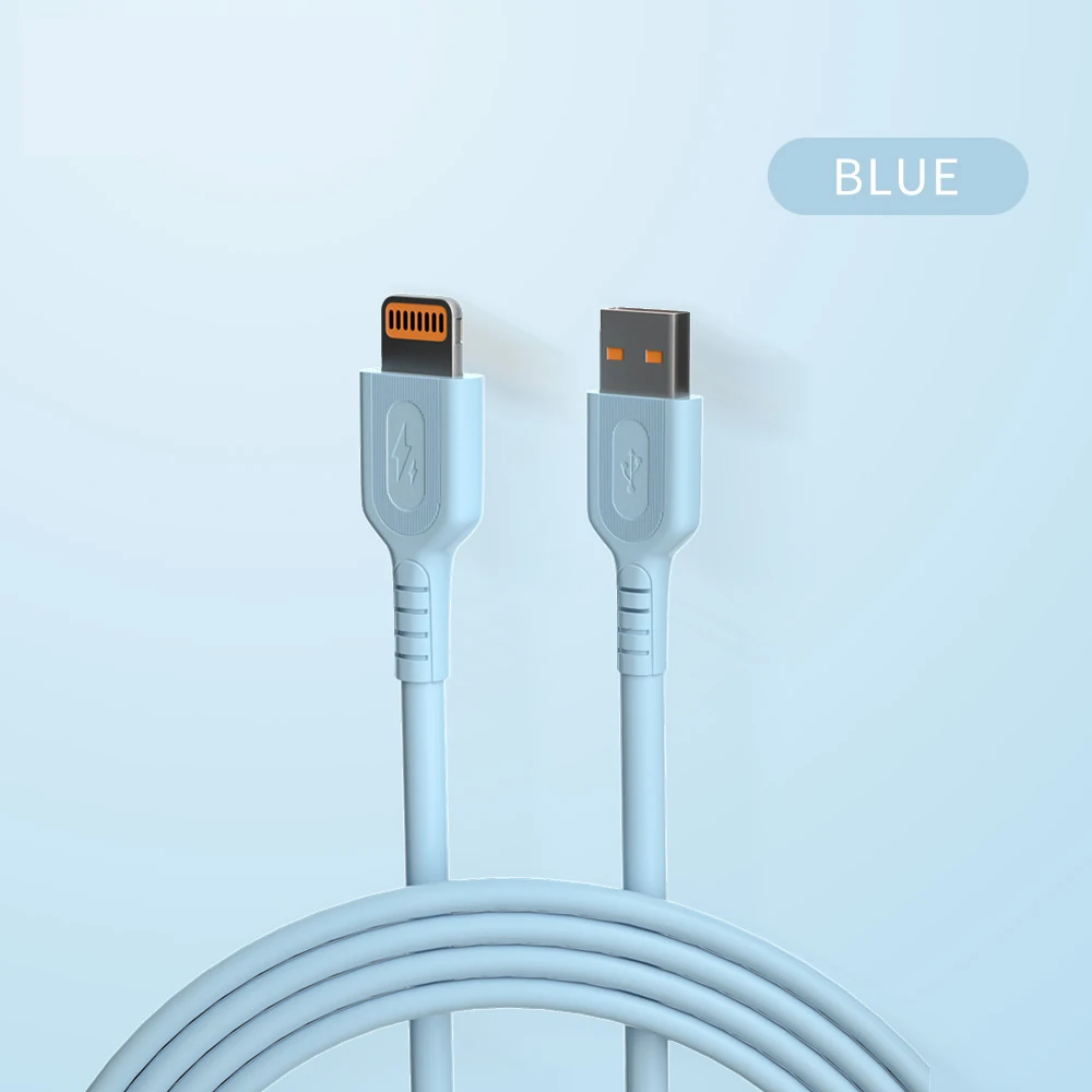 Candy Colors Android Micro Usb Cable Liquid Soft Rubber Thicker Copper Wire Fast Charging Data Cable Black/white