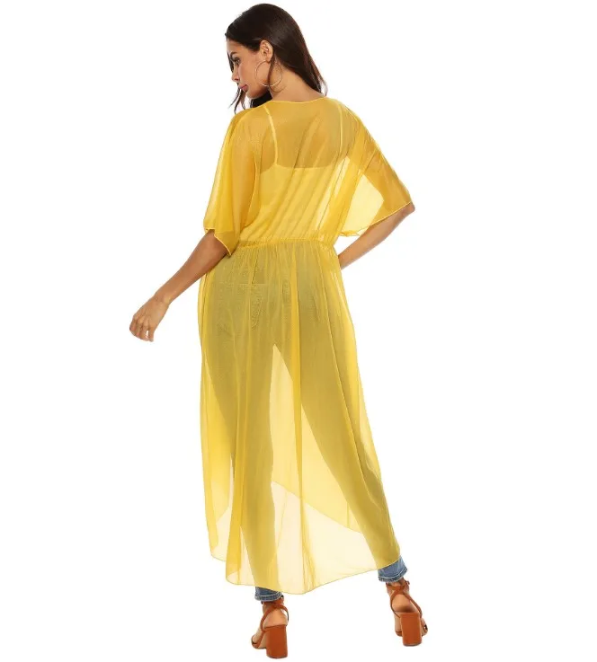 Sexy Ladies Women Bikini Cover up Beach Dress Swimwear Chiffon Beachwear Bathing Suit Summer Holiday Kimono Cardigan