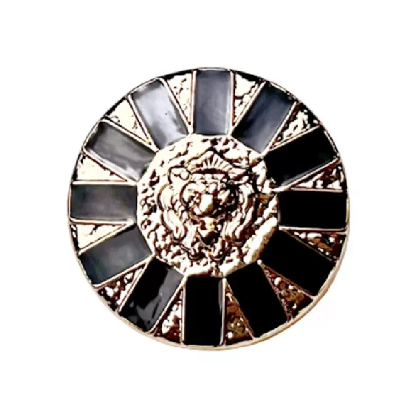 Custom Garment Accessory Embellishment Coat Round Gold Pearl Metal Button for Sale