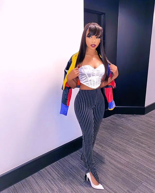 
8415 Hot Sale Beauty Office Ladies Striped Black Wear Cheap Ready Made Pants 