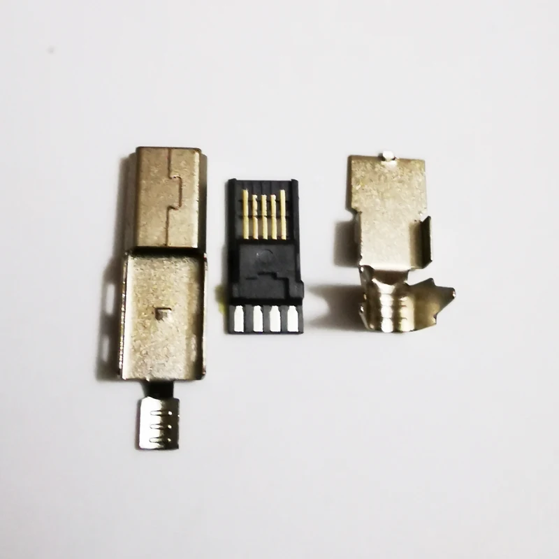 Мини USB Штекерный разъем (3 в 1) Штекерный мини USB Разъем 2,0 5PIN Штекерный разъем с железом/золотой крышкой для видов DIY пайки
