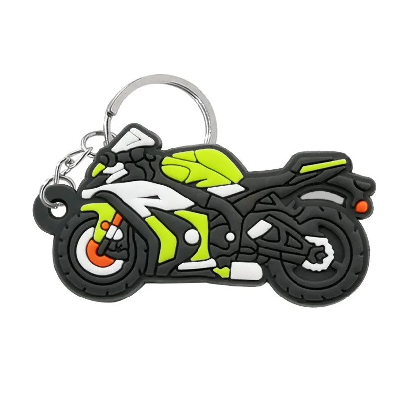Custom Soft Flexible Brand Logo 3D PVC Key Chain Fashion Motorcycle Keychain Car Great Gift