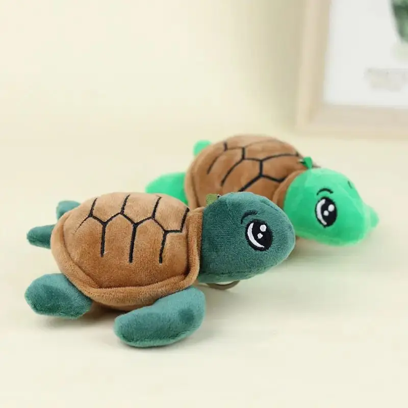 Hot selling mini cute stuffed animal turtle plush toy keychain