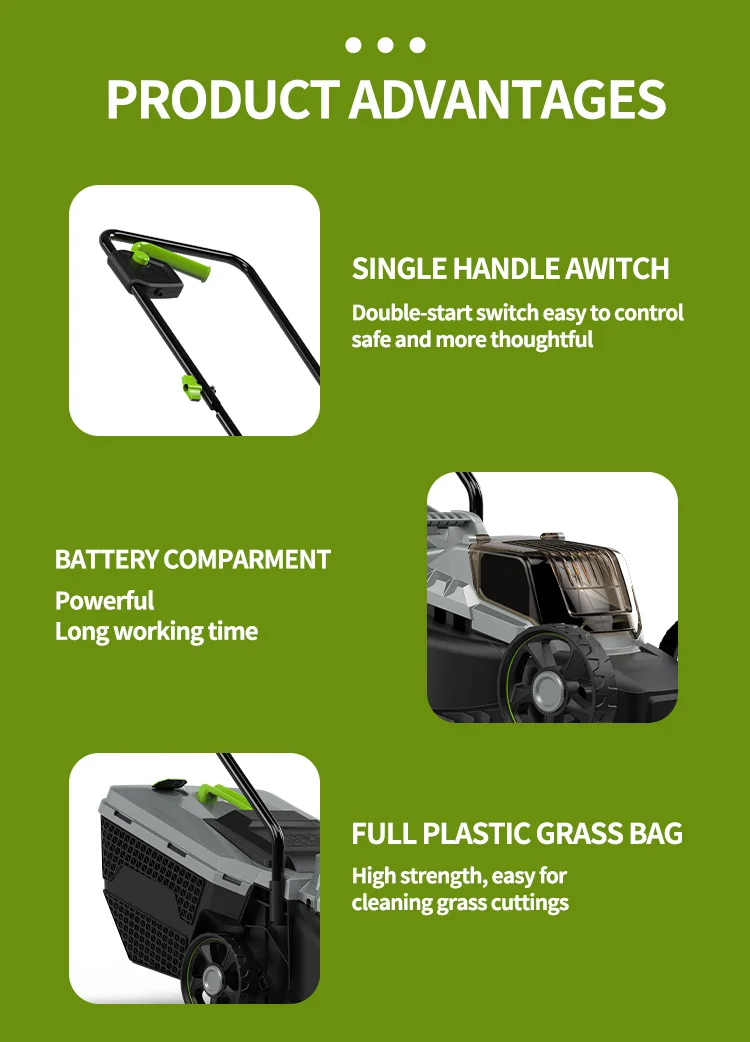 Hand Held Lawn Mower Portable Cheap Tondeuse Electrique/Tondeuse A Gazon Batterie