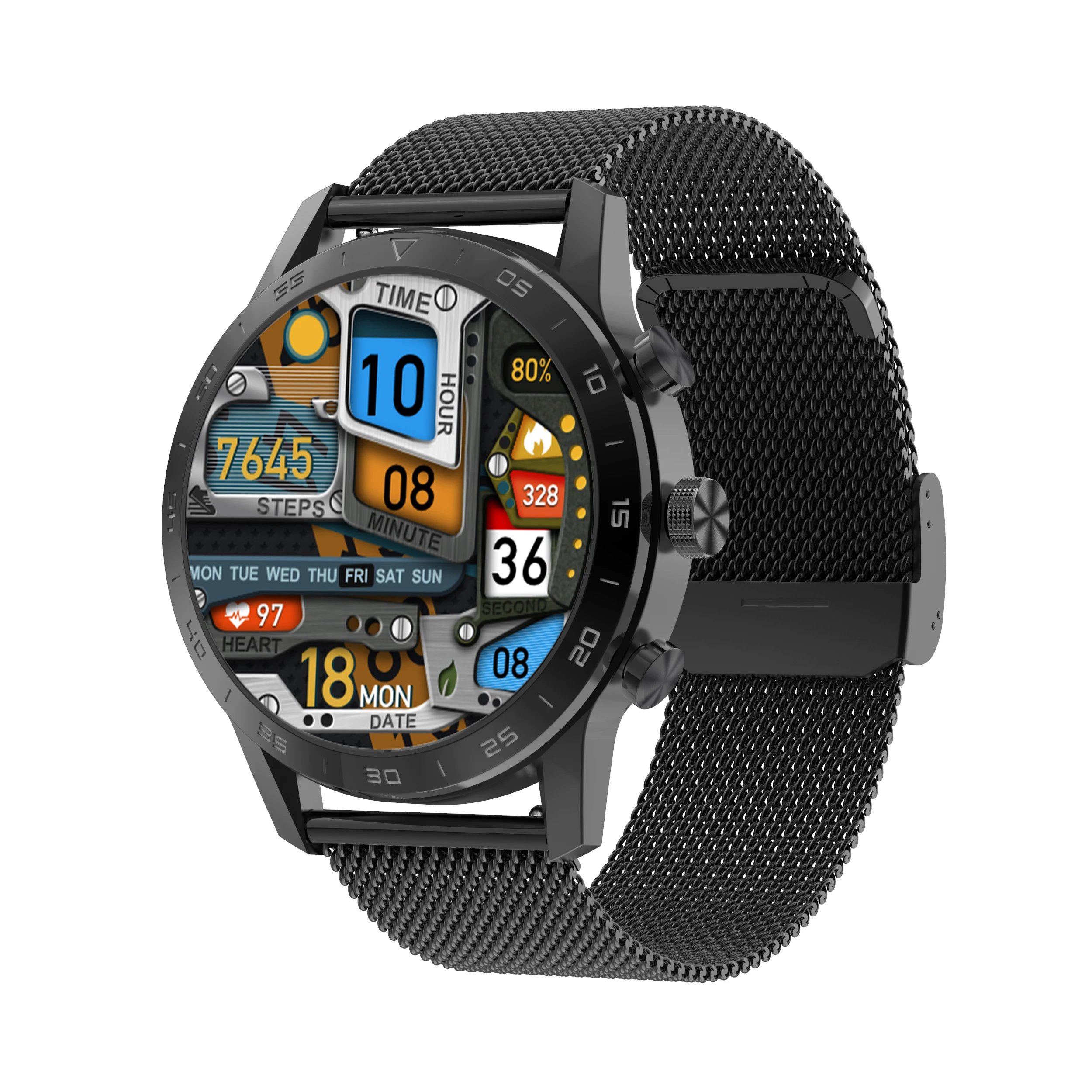 DT70 DT NO.I New Arrival Mechanical Round Watch Smart Watch W28 Plus C6 T6 Fundo Full Screen Sport Smart Watch
