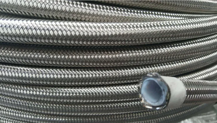 fuel injection hose stainless steel braided universal oil hose line   PTFE Hose for motorcycle and racing car