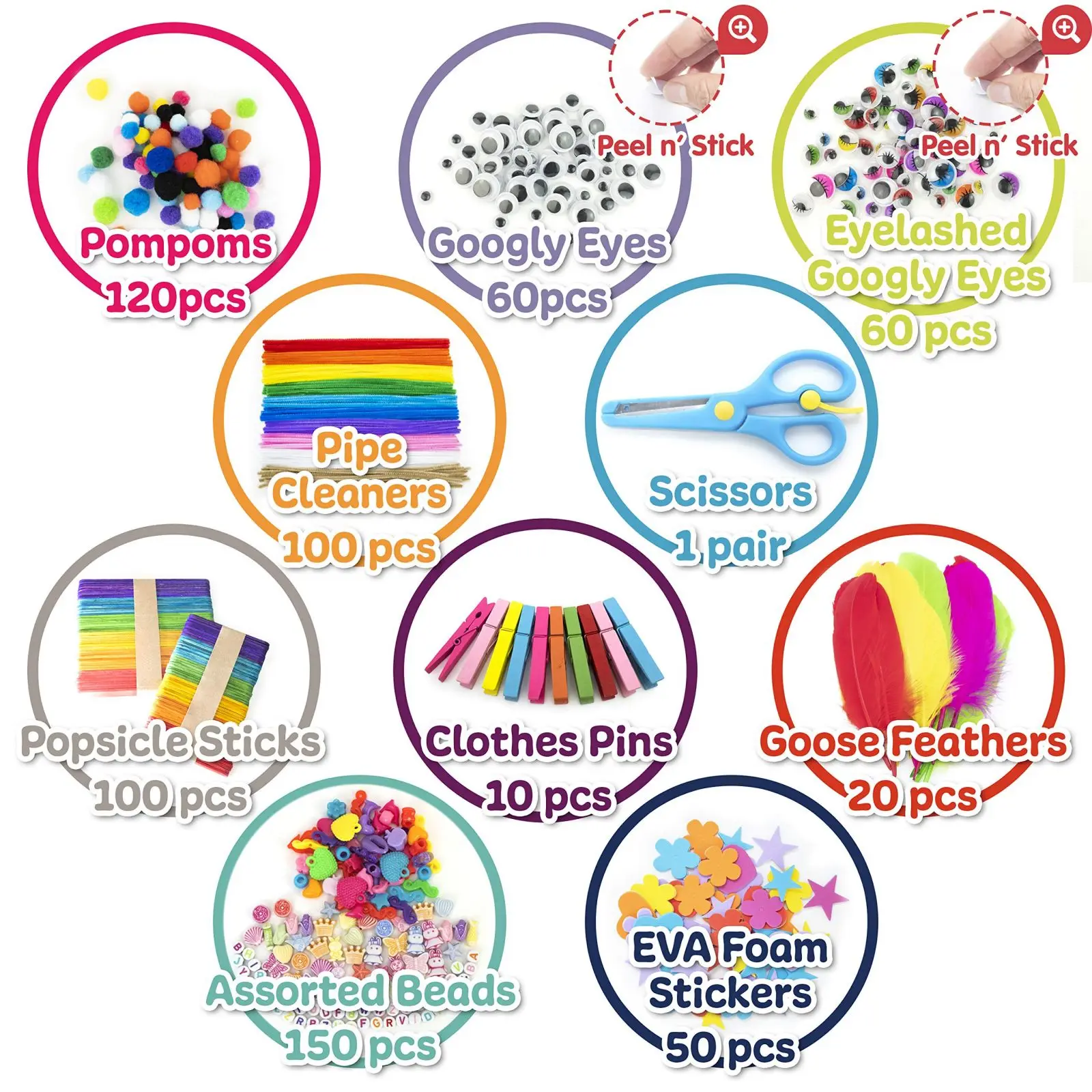 1500+ Pcs Art and Craft Supplies All In One Crafting Kit DIY Kids Crafts for Handmade Projects