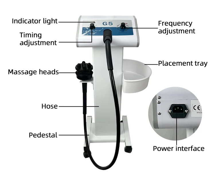 2024 New Products 2 In 1 8g Vacuum Heating Massager Fat Burning G8 Vibration Body Gun Massage Machine For Leg Shoulder All Body