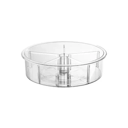 Customized Multi-use Plastic Kitchen Spice Grain Storage Organizer Round Rotating Turntable Lazy Susan