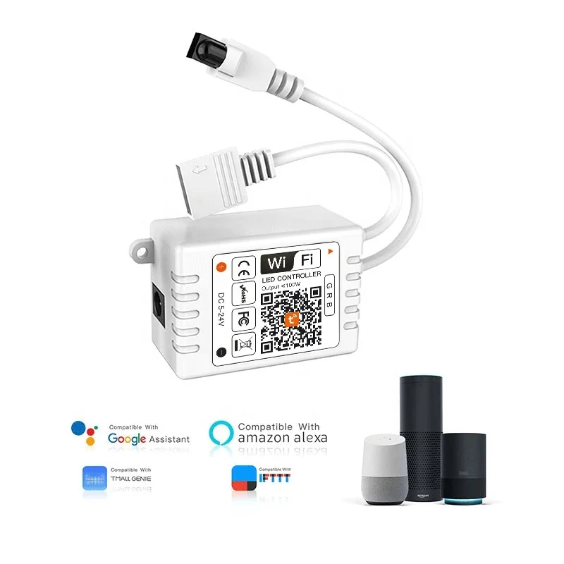 Aлекса Google Assistant Tuya WIFI умное приложение MINI IR 24 клавиши LED RGB контроллер