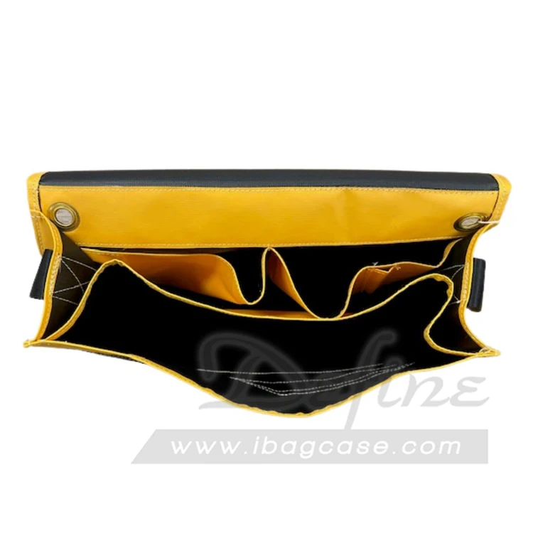 Custom Tarpaulin Mining Equipment Bag Flap Closure Miners Shoulder Bag with Reflective Strip