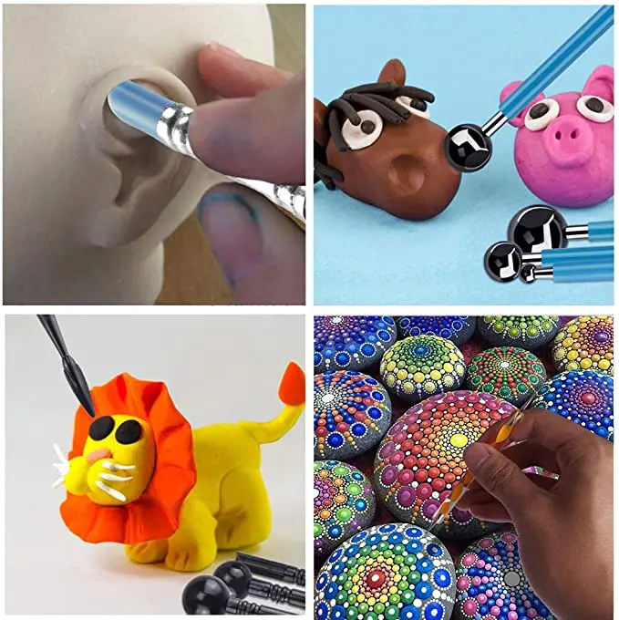 DIY 18 шт Nail Art инструменты глины набор инструментов ручной работы ремесло картина трафарет художественная керамика тиснение стилус нажмите с силой так ящик
