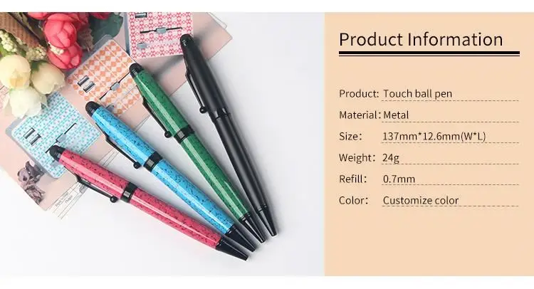 High quality multi color pen ballpoint pen machinery metal stylus pen