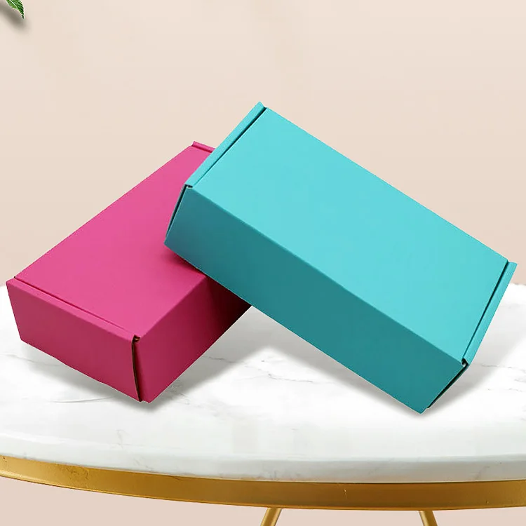 Custom Design Printed Brand Name Logo Corrugated Paper Custom Logo Mailer Foldable Gift Packaging Box Shipping Box Paper Boxes