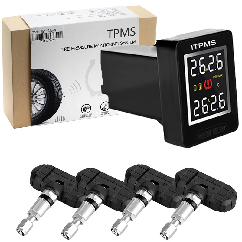 CAREUD U912NF + TPMS forToyota внутренние датчики давления в шинах беспроводная система контроля давления в шинах