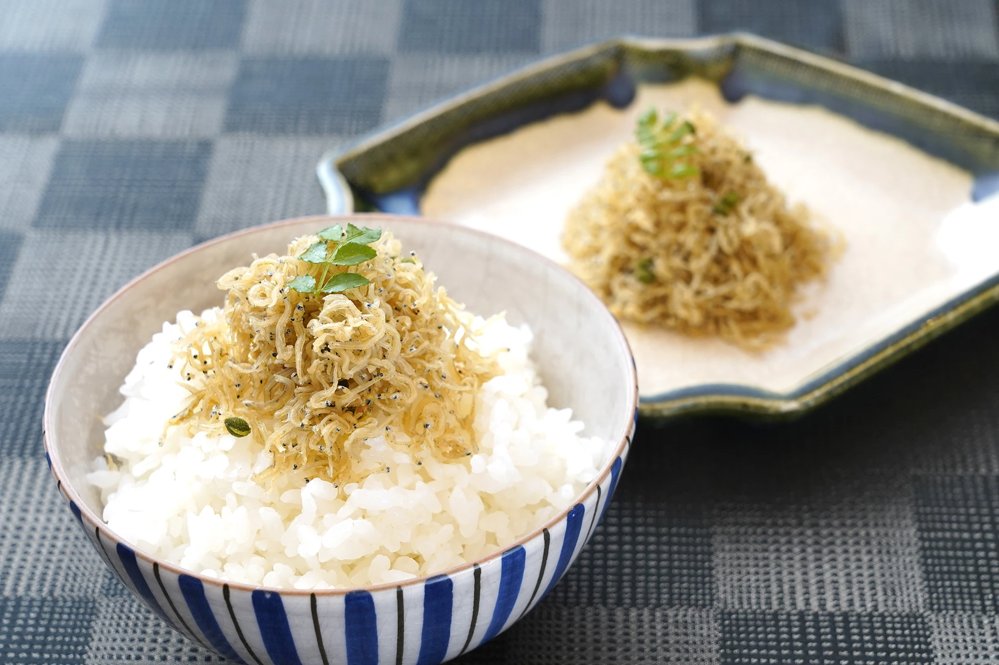 Japanese traditional meat side dish with three popular side dishes
