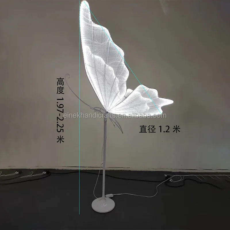 White Gold Butterfly Wedding Decorations Light Hanging Large Lighted Butterfly Lighting Stand
