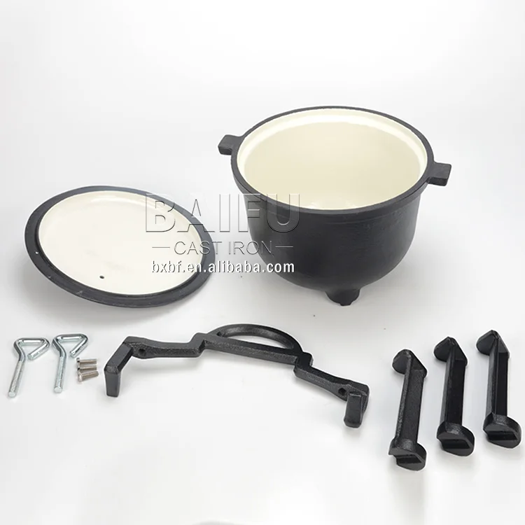 Hot Selling 4/7/10/15L Cast Iron Pressure Cooker, 3 Legs Poland Pot, Poland Camping Hunting Cooking Pot